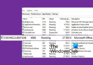 विंडोज 11/10 में CSISSYNCLIENT.EXE प्रक्रिया क्या है? 