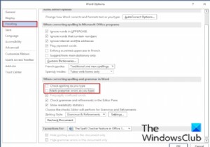 Office 365 में वर्तनी जाँच को अक्षम कैसे करें 