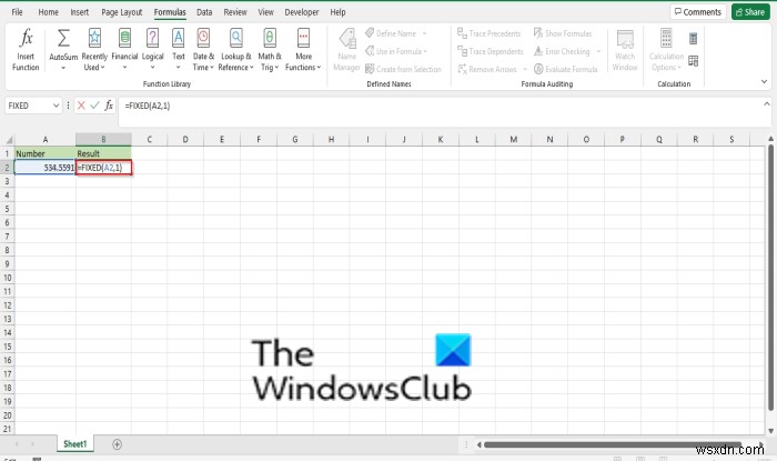 Excel में FIXED फ़ंक्शन का उपयोग कैसे करें 