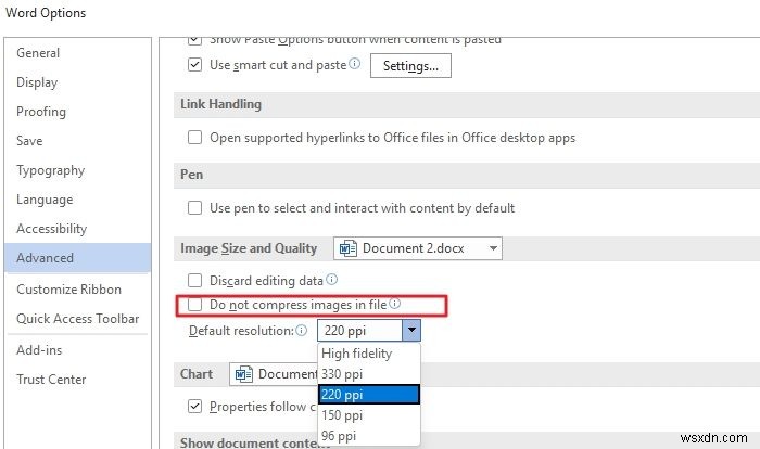 Word, Excel, PowerPoint में सहेजते समय छवि गुणवत्ता बनाए रखें 