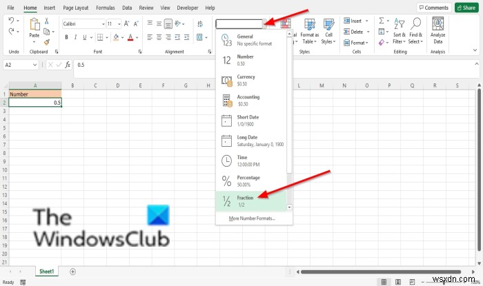 Excel में संख्याओं को भिन्न के रूप में कैसे प्रदर्शित करें