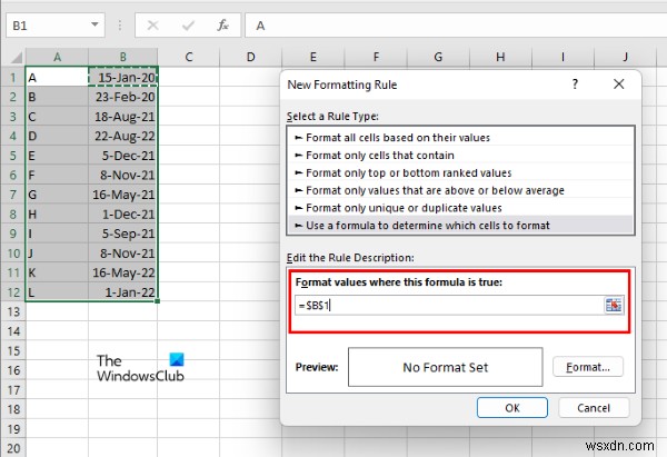 Excel में सशर्त स्वरूपण का उपयोग करके तिथियों के साथ पंक्तियों को कैसे हाइलाइट करें 