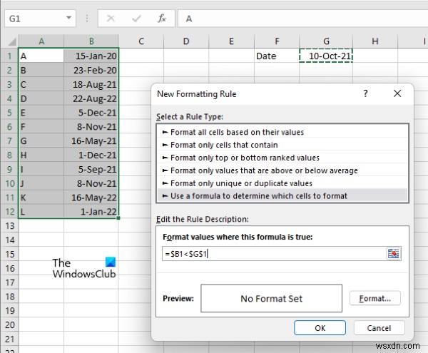 Excel में सशर्त स्वरूपण का उपयोग करके तिथियों के साथ पंक्तियों को कैसे हाइलाइट करें 