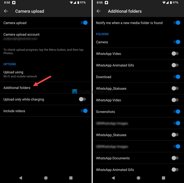 OneDrive कैमरा अपलोड Android पर काम नहीं कर रहा है; इसे कैसे सक्षम या चालू करें?