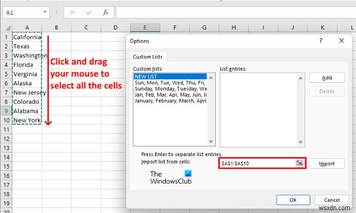 Excel में कस्टम सूची कैसे बनाएं