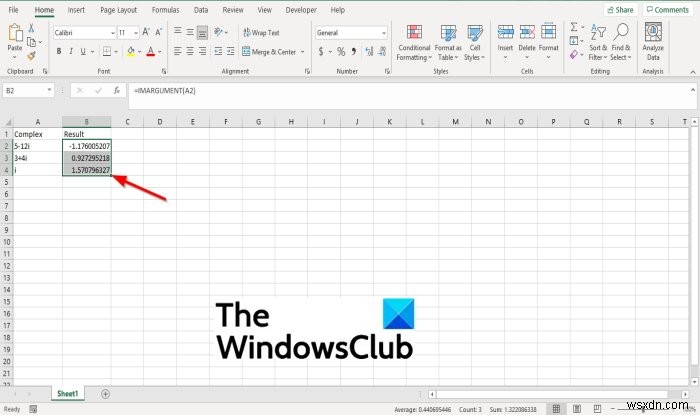 Microsoft Excel में IMARGUMENT फ़ंक्शन का उपयोग कैसे करें 
