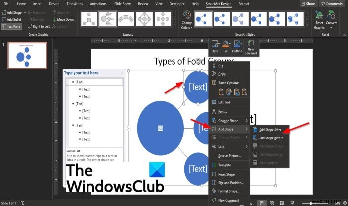 PowerPoint में एक रेडियल सूची कैसे बनाएं 