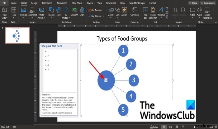 PowerPoint में एक रेडियल सूची कैसे बनाएं 