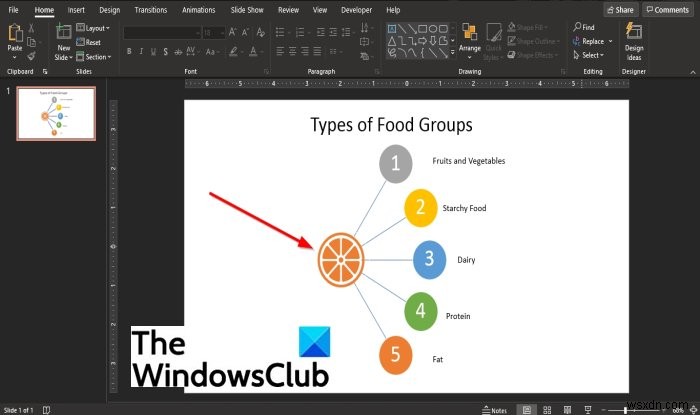 PowerPoint में एक रेडियल सूची कैसे बनाएं 