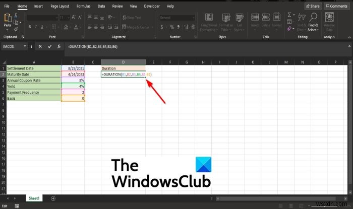 Microsoft Excel में अवधि वित्तीय फ़ंक्शन का उपयोग कैसे करें 