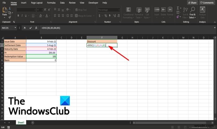 Microsoft Excel में DISC फ़ंक्शन का उपयोग कैसे करें 