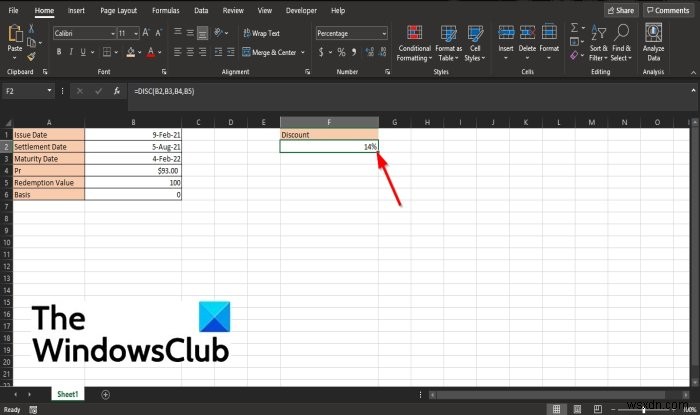 Microsoft Excel में DISC फ़ंक्शन का उपयोग कैसे करें 