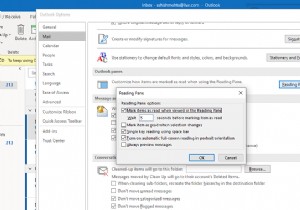 आउटलुक ईमेल पढ़ने के बाद भी अपठित रहता है