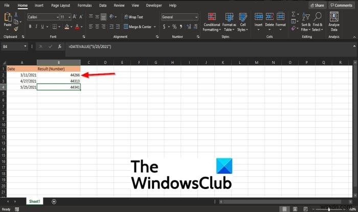 Microsoft Excel में DATEVALUE फ़ंक्शन का उपयोग कैसे करें 