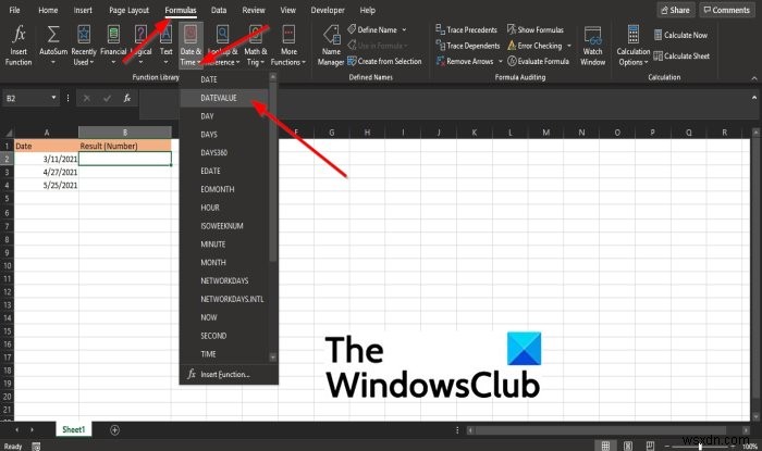 Microsoft Excel में DATEVALUE फ़ंक्शन का उपयोग कैसे करें 