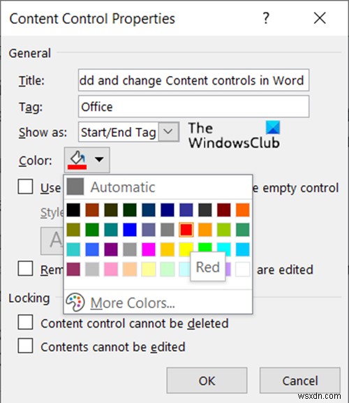 Microsoft Word में सामग्री नियंत्रण कैसे जोड़ें और बदलें