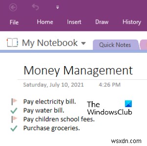 OneNote में आउटलुक टास्क कैसे बनाएं