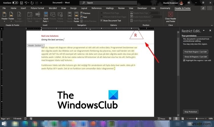 Microsoft Word में Header और Footer को लॉक और सुरक्षित कैसे करें 