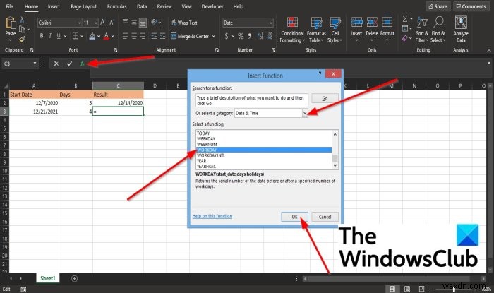 Microsoft Excel में WORKDAY फ़ंक्शन का उपयोग कैसे करें 