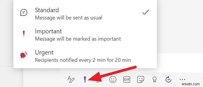 Microsoft Teams में तत्काल या महत्वपूर्ण संदेश कैसे भेजें