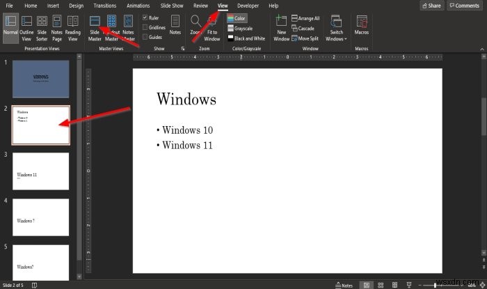 PowerPoint में स्लाइड मास्टर का उपयोग कैसे करें