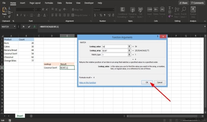 MATCH फ़ंक्शन Microsoft Excel का उपयोग कैसे करें 