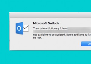 फिक्स कस्टम डिक्शनरी आउटलुक में अपडेट होने के लिए उपलब्ध नहीं है 