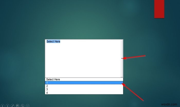 PowerPoint में ड्रॉप-डाउन मेनू कैसे डालें 