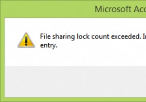 Office Access में फ़ाइल साझाकरण लॉक काउंट पार हो गई त्रुटि को ठीक करें 