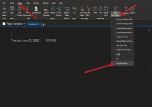 OneNote में पेज टेम्प्लेट सुविधा का उपयोग कैसे करें