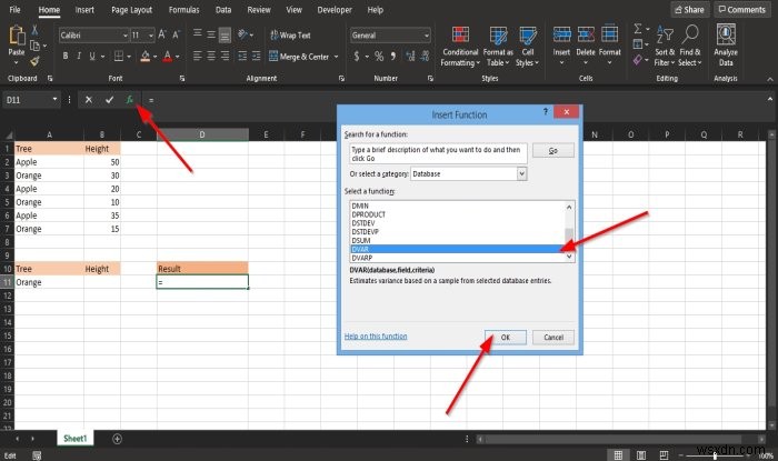 Microsoft Excel में DVAR फ़ंक्शन का उपयोग कैसे करें 