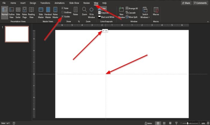 PowerPoint स्लाइड में मार्गदर्शिका कैसे जोड़ें