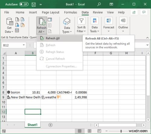 Microsoft Excel में स्वचालित डेटा प्रकार सुविधा का उपयोग कैसे करें 