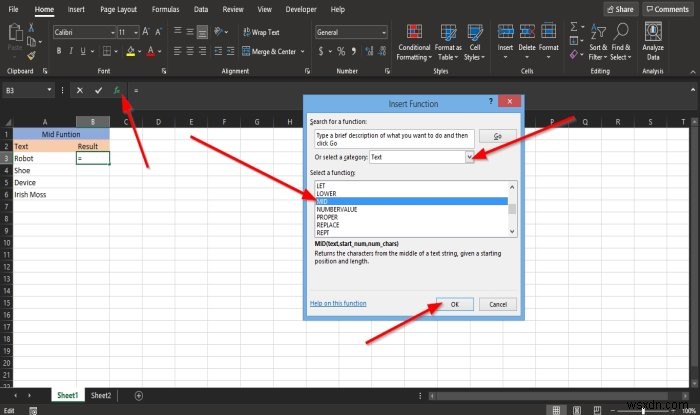 Microsoft Excel में MID और MIDB फ़ंक्शन का उपयोग कैसे करें 