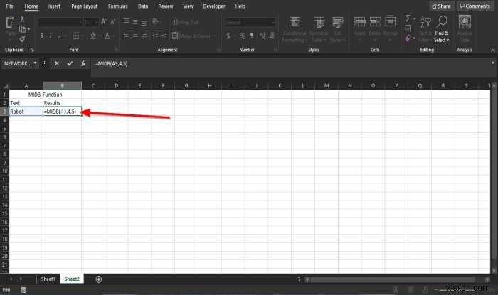 Microsoft Excel में MID और MIDB फ़ंक्शन का उपयोग कैसे करें 