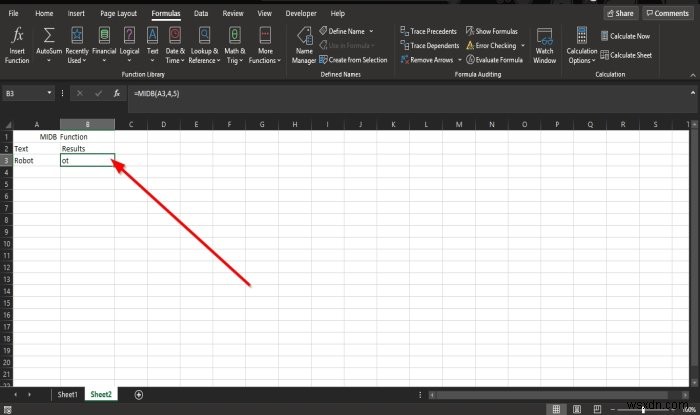 Microsoft Excel में MID और MIDB फ़ंक्शन का उपयोग कैसे करें 