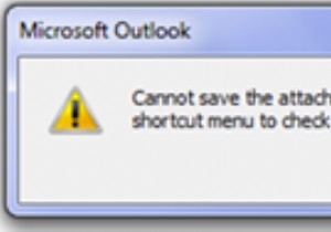 Microsoft Outlook में ईमेल अनुलग्नकों को खोल या सहेज नहीं सकता 