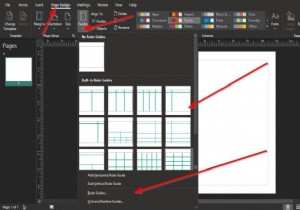 प्रकाशक में लेआउट मार्गदर्शिकाएँ क्या हैं और उनका उपयोग कैसे करें?