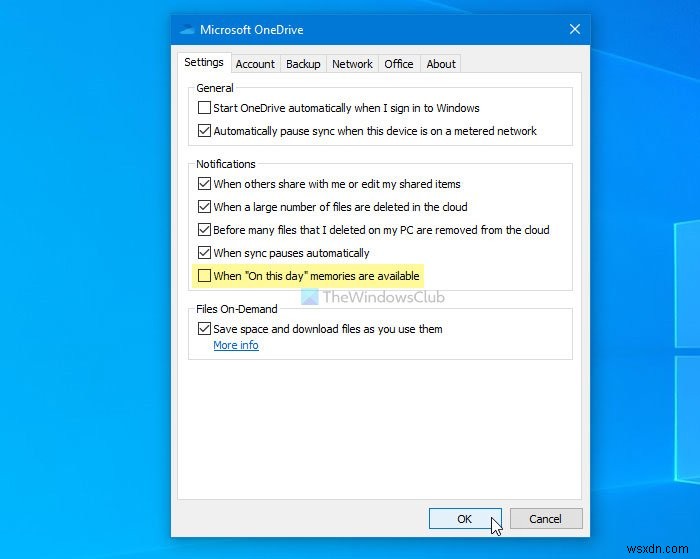 OneDrive को कैसे बंद करें इस दिन Windows 11/10 पर अधिसूचना 