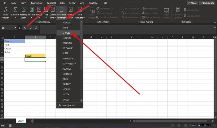 Microsoft Excel में CHOOSE फ़ंक्शन का उपयोग कैसे करें 