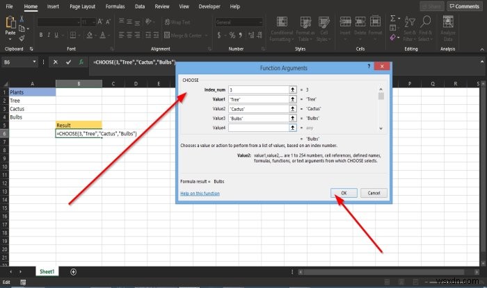 Microsoft Excel में CHOOSE फ़ंक्शन का उपयोग कैसे करें 