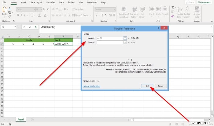 Microsoft Excel में मोड फ़ंक्शन का उपयोग कैसे करें 