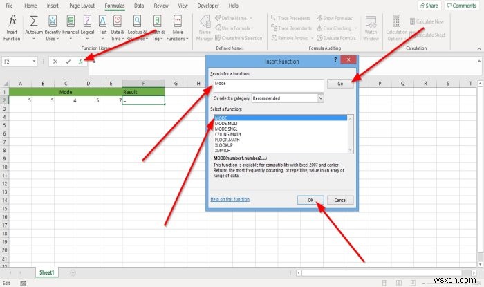 Microsoft Excel में मोड फ़ंक्शन का उपयोग कैसे करें 