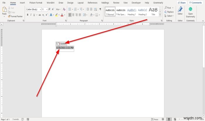दिनांक और समय सुविधा का उपयोग करके किसी वर्ड दस्तावेज़ में तिथियां कैसे डालें और अपडेट करें 