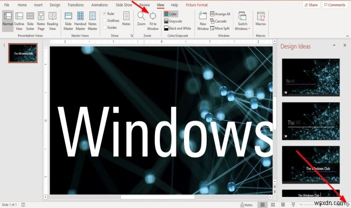 Microsoft PowerPoint में डिफ़ॉल्ट ज़ूम स्तर कैसे बदलें 