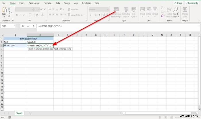 Microsoft Excel में स्थानापन्न और प्रतिस्थापन कार्यों का उपयोग कैसे करें 