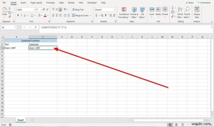 Microsoft Excel में स्थानापन्न और प्रतिस्थापन कार्यों का उपयोग कैसे करें 