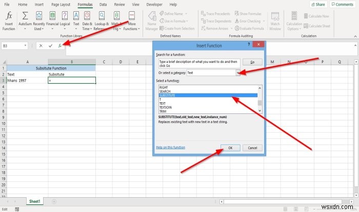 Microsoft Excel में स्थानापन्न और प्रतिस्थापन कार्यों का उपयोग कैसे करें 