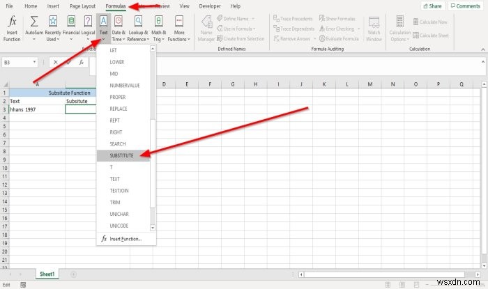 Microsoft Excel में स्थानापन्न और प्रतिस्थापन कार्यों का उपयोग कैसे करें 