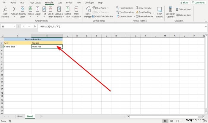 Microsoft Excel में स्थानापन्न और प्रतिस्थापन कार्यों का उपयोग कैसे करें 